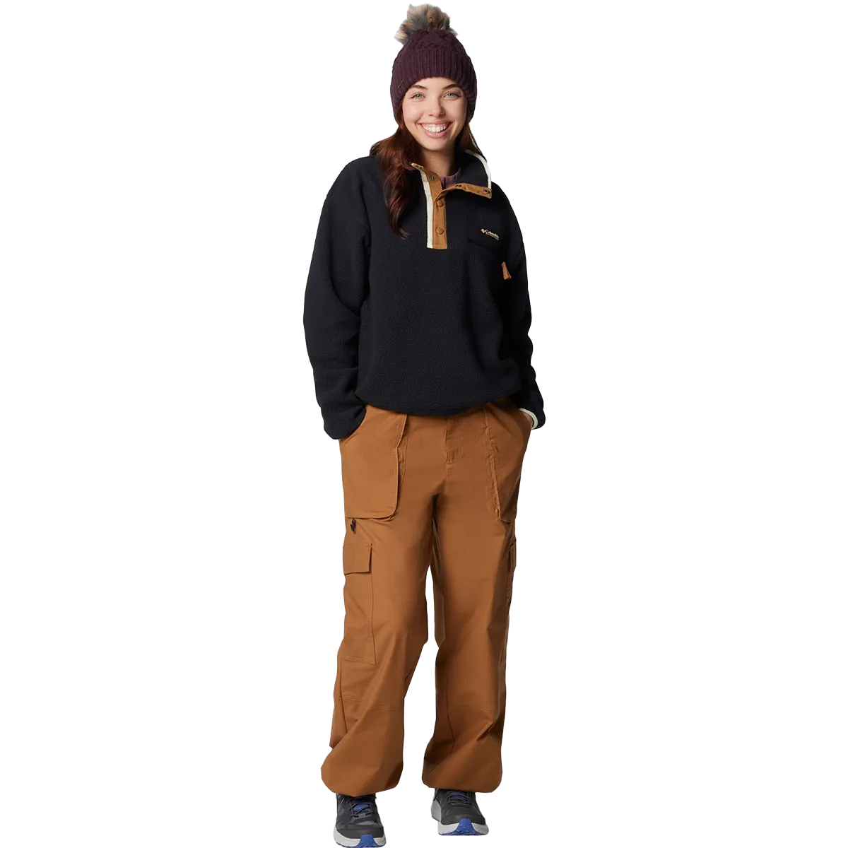 Damens Helvetia II Cropped 1/2 Snap Pullover Asics Schuhe