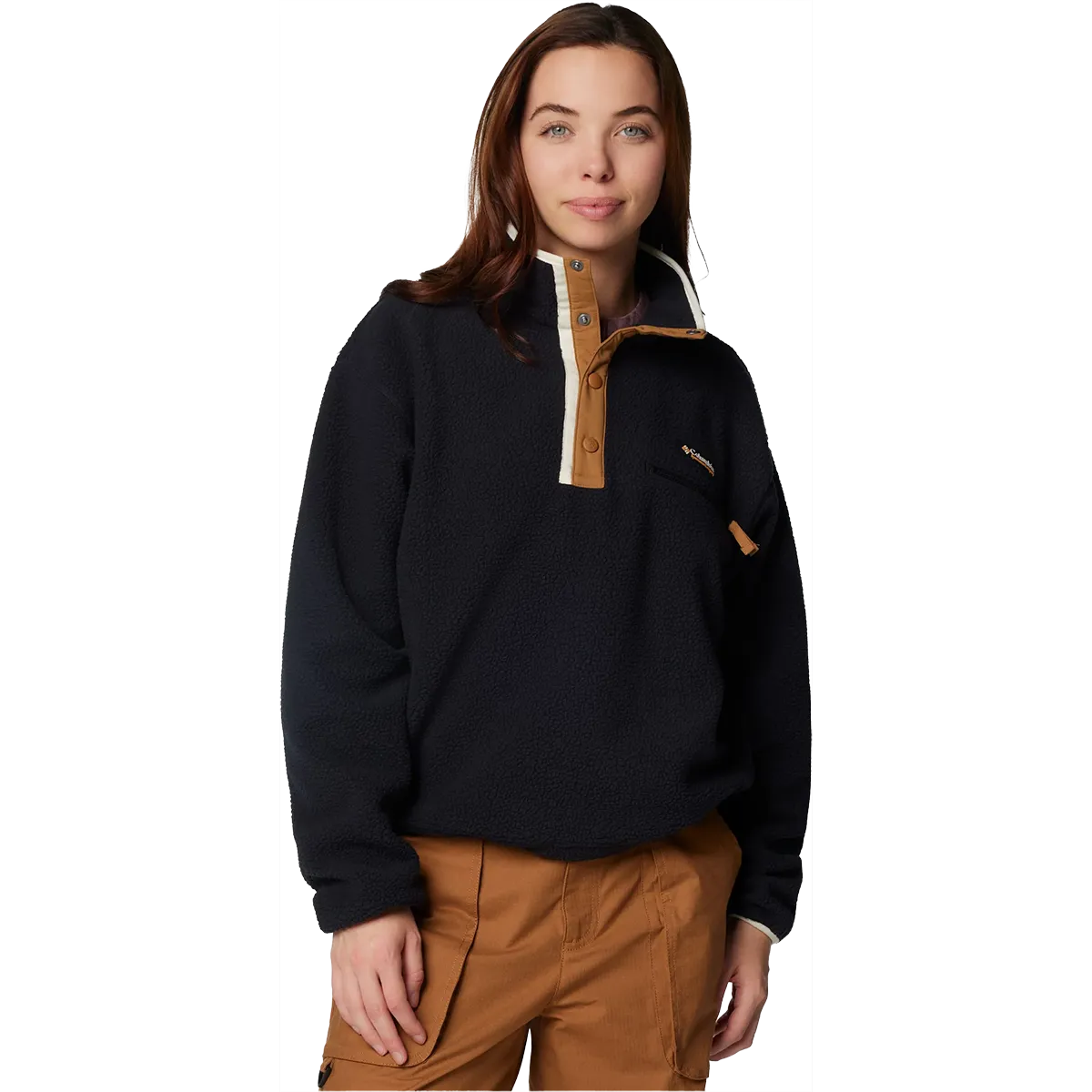 Damens Helvetia II Cropped 1/2 Snap Pullover Asics Schuhe