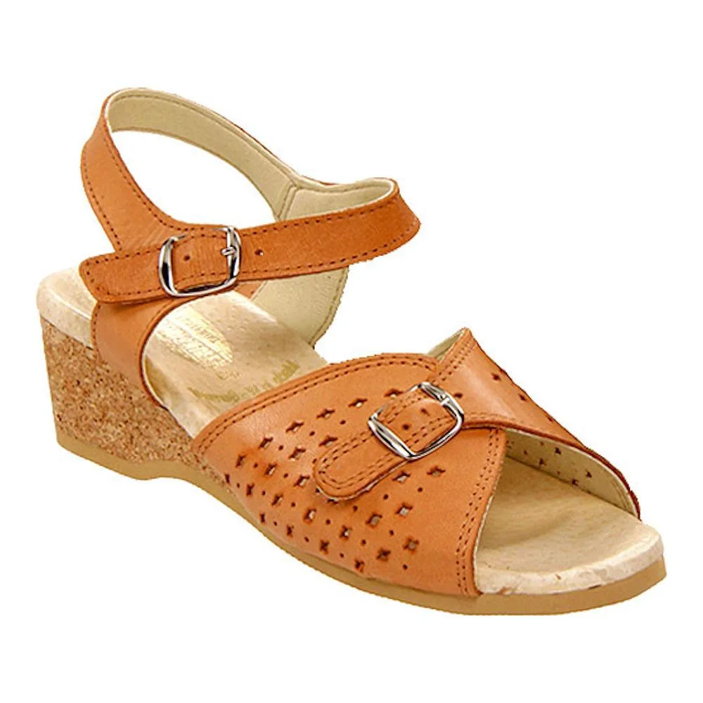 Worishofer Damen 811 Perforiertes Leder in Tan